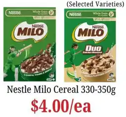 Farmer Jack's Nestle Milo Cereal offer