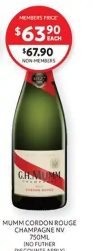 Harry Brown G.H. Mumm Champagne NV offer
