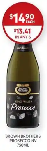Harry Brown Brown Brothers Prosecco NV offer