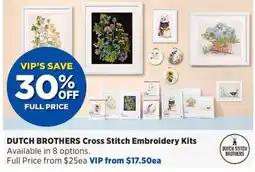 Spotlight Dutch Brothers Cross Stitch Embroidery Kits offer
