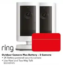 The Good Guys ring Outdoor Camera Plus Battery - 2 Camera offer