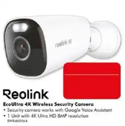 The Good Guys Reolink EcoUltra 4K Wireless Security Camera offer