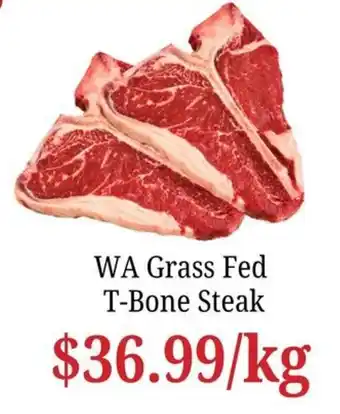 Farmer Jack's WA Grass Fed T-Bone Steak offer