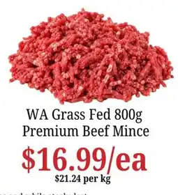 Farmer Jack's WA Grass Fed Premium Beef Mince offer
