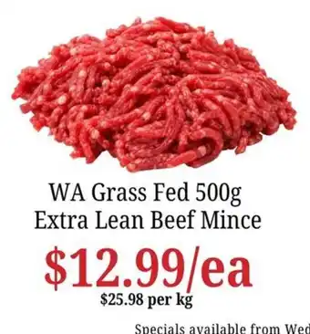 Farmer Jack's WA Grass Fed Extra Lean Beef Mince offer