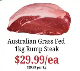 Farmer Jack's Australian Grass Fed 1kg Rump Steak offer
