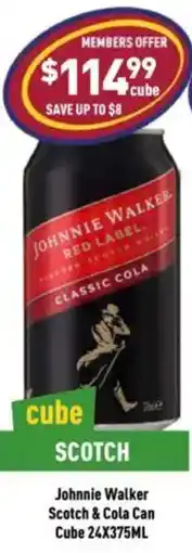 Liquor Legends Johnnie Walker Scotch & Cola Can offer