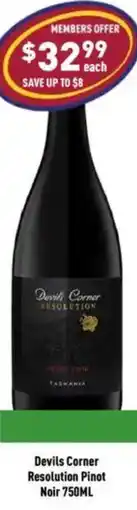 Liquor Legends Devils Corner Resolution Pinot Noir offer