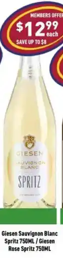 Liquor Legends Giesen Sauvignon Blanc Spritz/Giesen Rose Spritz offer