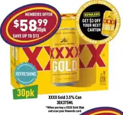 Liquor Legends XXXX Gold Can offer