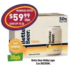 Liquor Legends Better Beer Middy Lager offer
