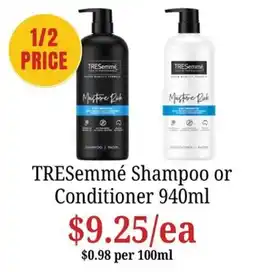 Farmer Jack's TRESemmé Shampoo or Conditioner offer