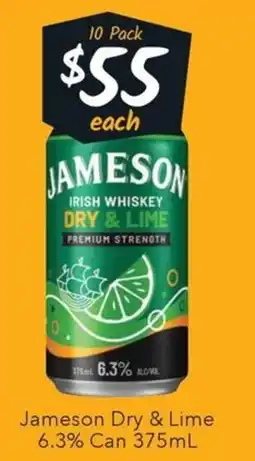 Ritchies Jameson Dry & Lime offer