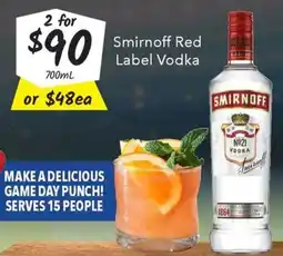 Ritchies Smirnoff Red Label Vodka offer