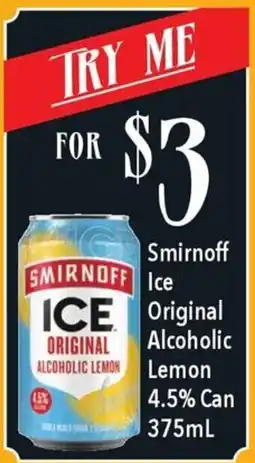 Ritchies Smirnoff Ice Original Alcoholic Lemon offer