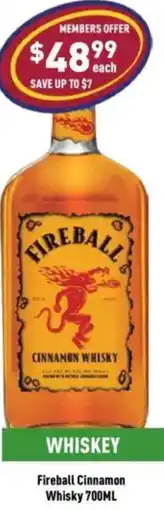Liquor Legends Fireball Cinnamon Whisky offer