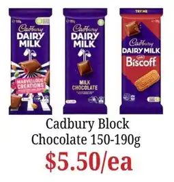 Farmer Jack's Cadbury Block Chocolate offer