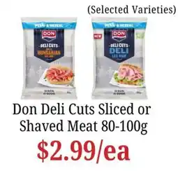 Farmer Jack's Don Deli Cuts Sliced or Shaved Meat offer
