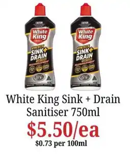 Farmer Jack's White King Sink + Drain Sanitiser offer