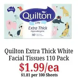 Farmer Jack's Quilton Extra Thick White Facial Tissues offer