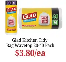 Farmer Jack's Glad Kitchen Tidy Bag Wavetop offer