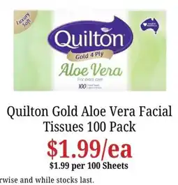 Farmer Jack's Quilton Gold Aloe Vera Facial Tissues offer