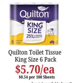 Farmer Jack's Quilton Toilet Tissue King Size offer
