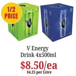 Farmer Jack's V Energy Drink offer