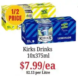 Farmer Jack's Kirks Drinks offer