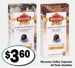 Friendly Grocer Moccona Coffee Capsules 10 Pack Varieties offer