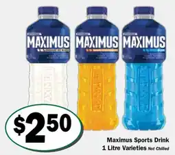 Friendly Grocer Maximus Sports Drink Varieties offer