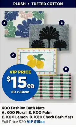 Spotlight KOO Fashion Bath Mats offer