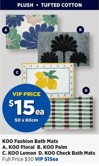 Spotlight KOO Fashion Bath Mats offer