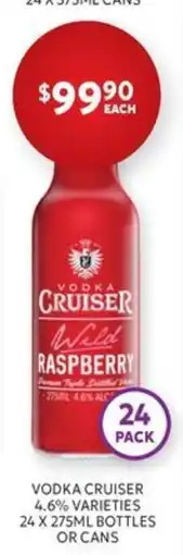 Harry Brown Vodka Cruiser Wild Raspberry offer
