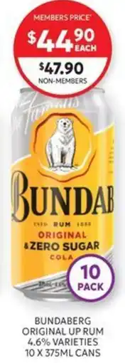 Harry Brown Bundaberg Original Up Rum offer