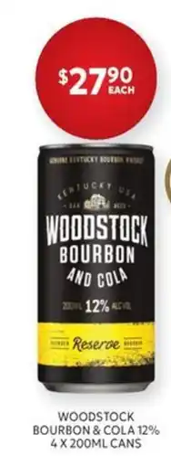 Harry Brown Woodstock Bourbon & Cola offer