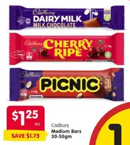 Spar Cadbury Medium Bars offer