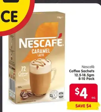 Nescafe Caramel Latte Coffee Sachets