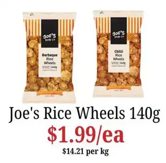 Farmer Jack's Joe's Rice Wheels offer