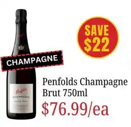 Farmer Jack's Penfolds Champagne Brut offer