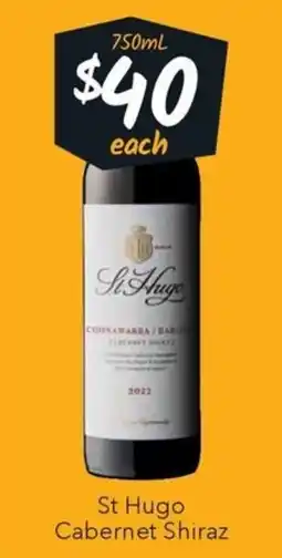 Ritchies St Hugo Cabernet Shiraz offer