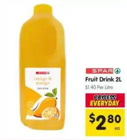 Spar orange & mango fruit drink offer