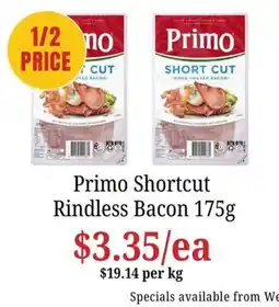 Farmer Jack's Primo Shortcut Rindless Bacon offer