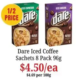 Farmer Jack's Dare Iced Coffee Sachets offer