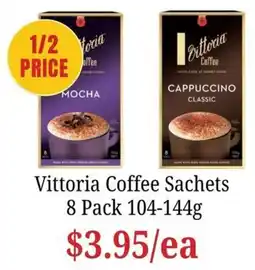 Farmer Jack's Vittoria Coffee Sachets offer