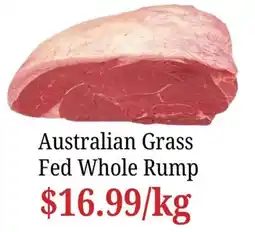 Farmer Jack's Australian Grass Fed Whole Rump offer