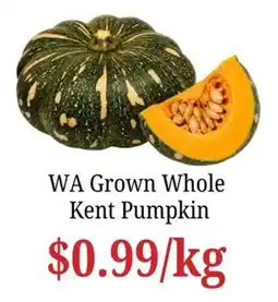Farmer Jack's WA Grown Whole Kent Pumpkin offer