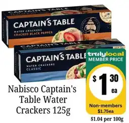 Farmer Jack's Nabisco Captain's Table Water Crackers offer