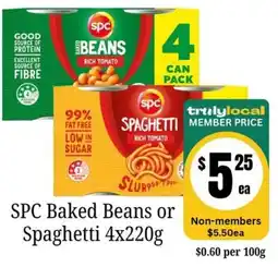 Farmer Jack's SPC Baked Beans or Spaghetti offer