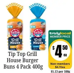 Farmer Jack's Tip Top Grill House Burger Buns offer